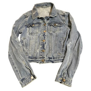 The Classic Denim Jacket Girls Size 8 Slightly‎ Distressed Medium Wash